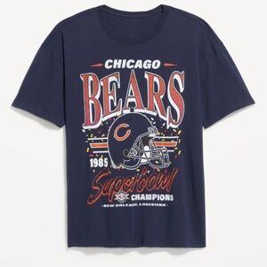 NFL Chicago Bears 1985 Super Bowl Champions Graphic Tee Navy Size L NWT